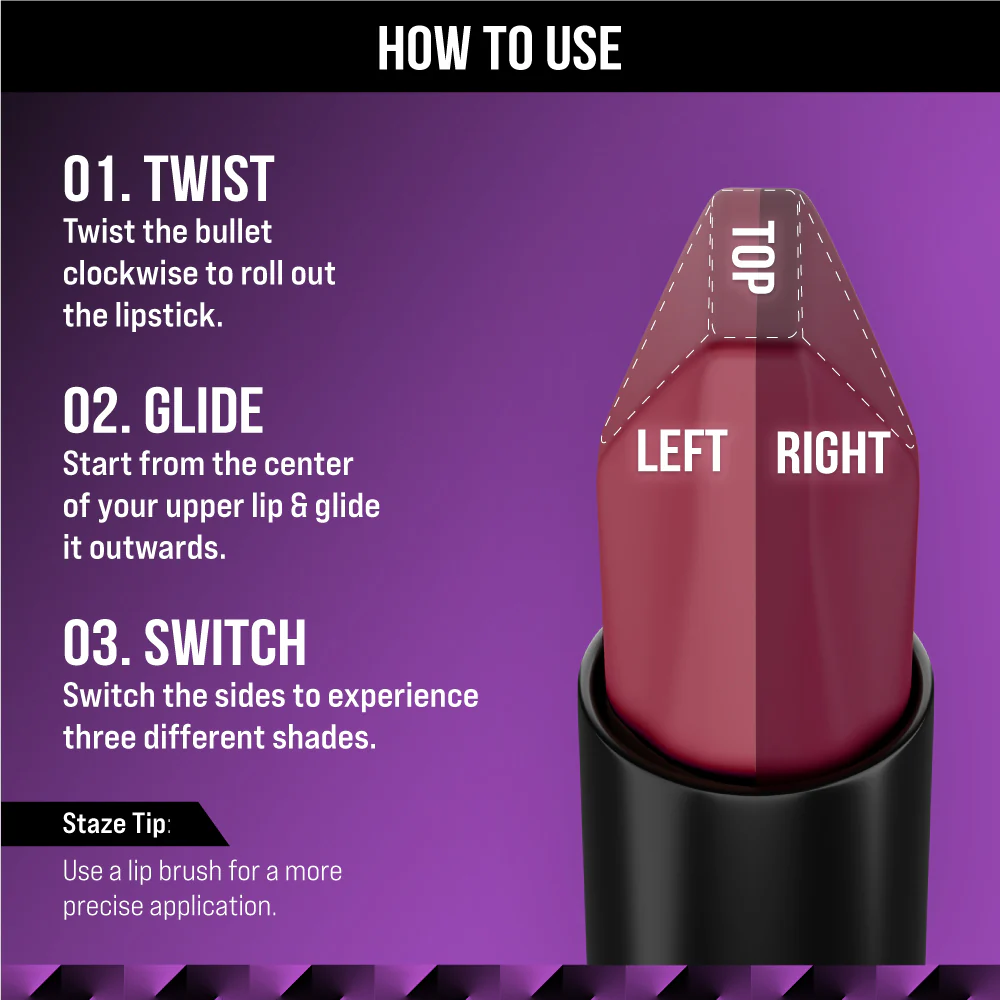 Love Tri-Angle 3 In 1 Lipstick - 04 Nude Orchid - Image 7