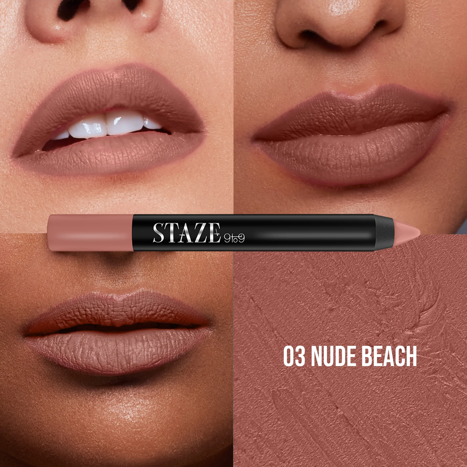 Pout On Lip Crayon - 03 Nude Beach - Image 2