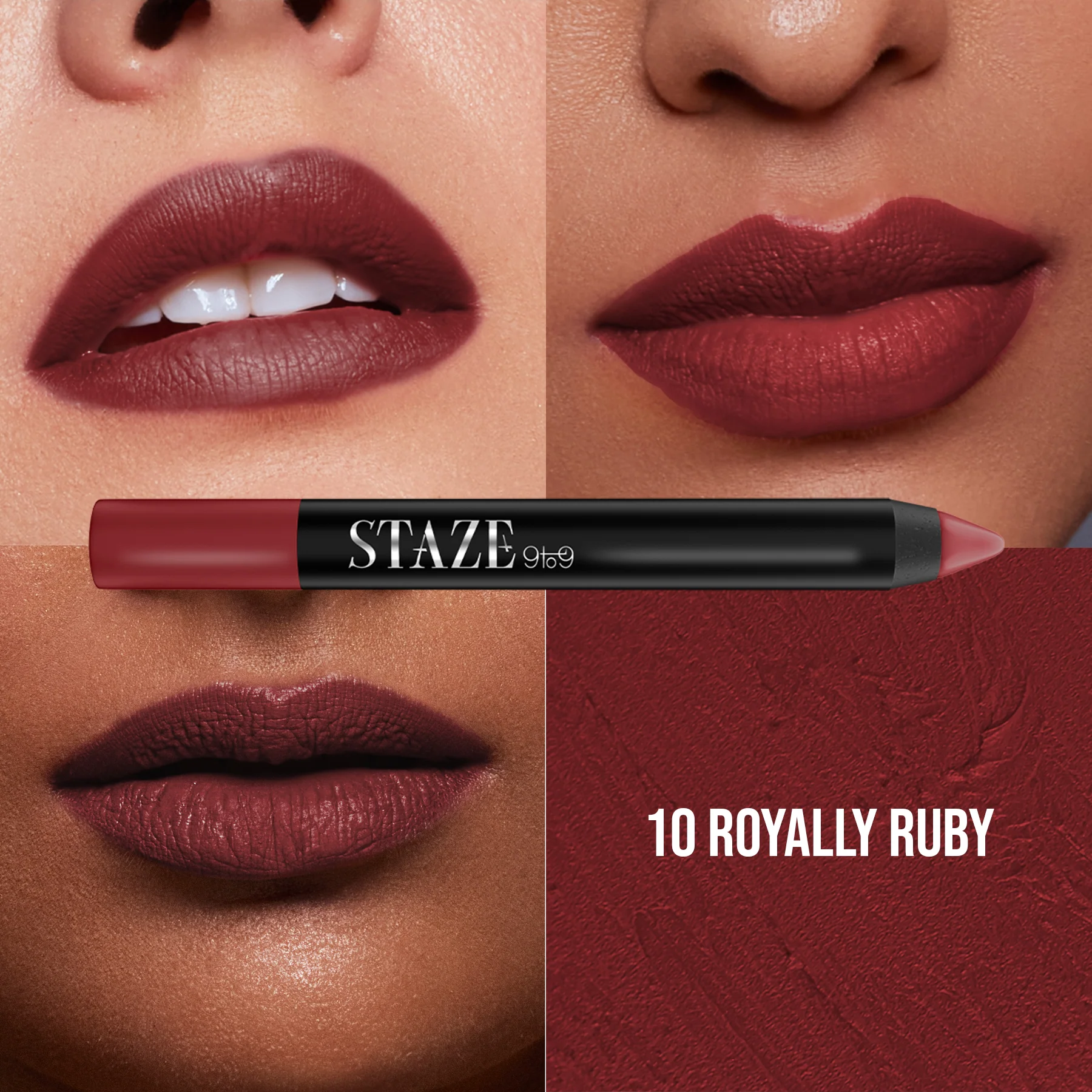 Pout On Lip Crayon - 10 Royally Ruby - Image 2