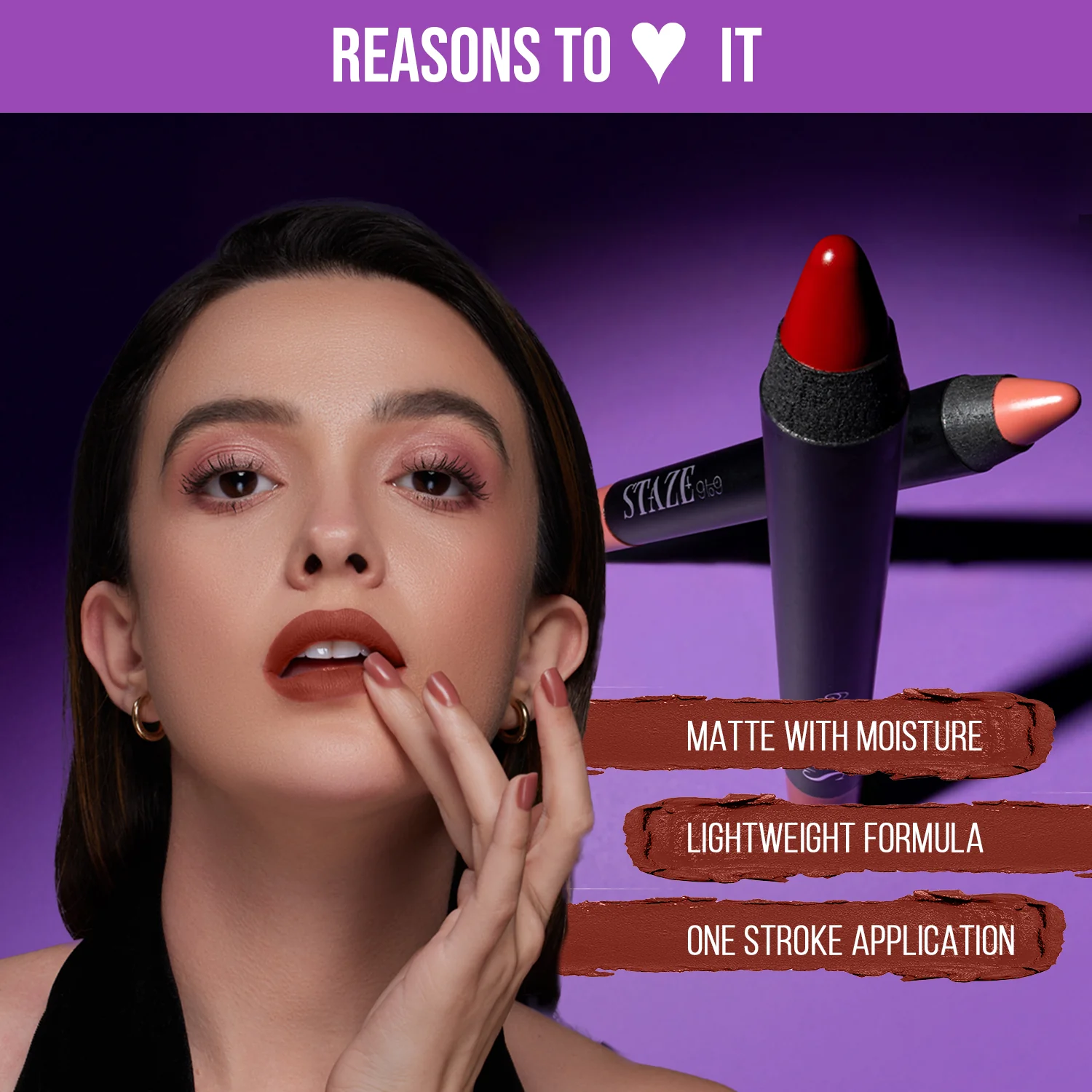 Pout On Lip Crayon - 10 Royally Ruby - Image 4
