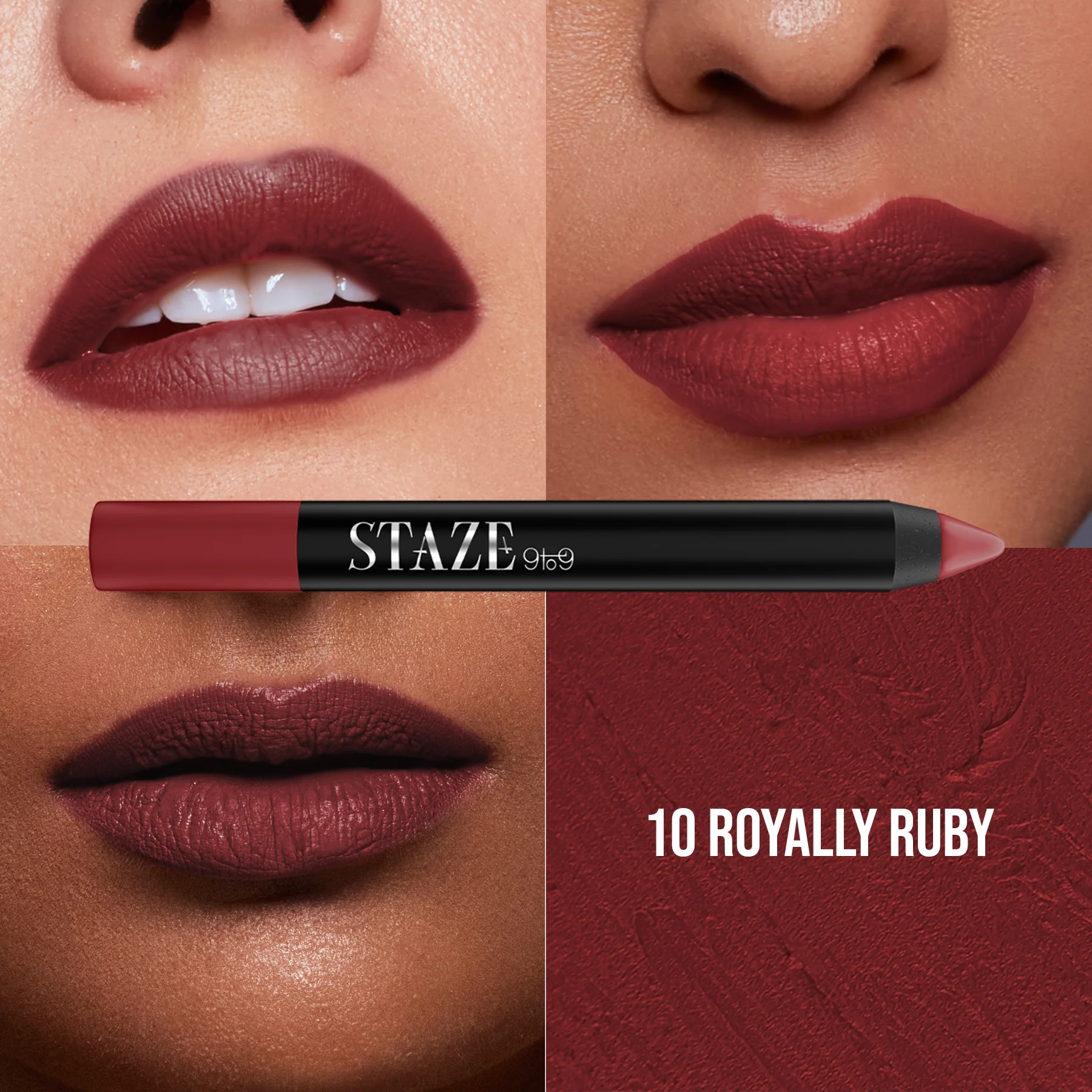 The Pout On Lip Crayon - 10 Royally Ruby - Image 4