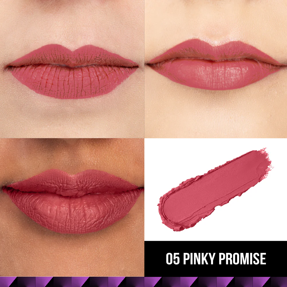 Velvet Kiss Bullet Lipstick 05 Pinky Promise with Mascara - Image 4