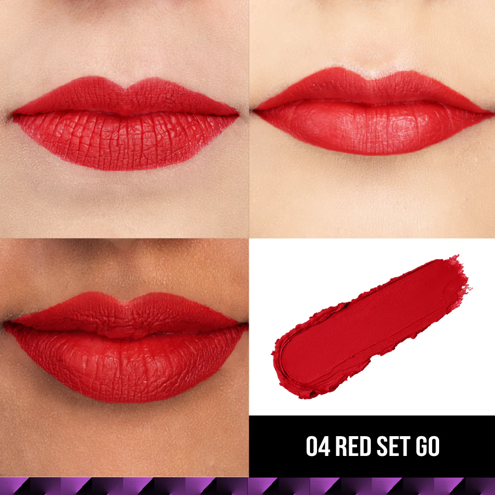 Velvet Kiss Lipstick - 04 Red Set Go - Image 4