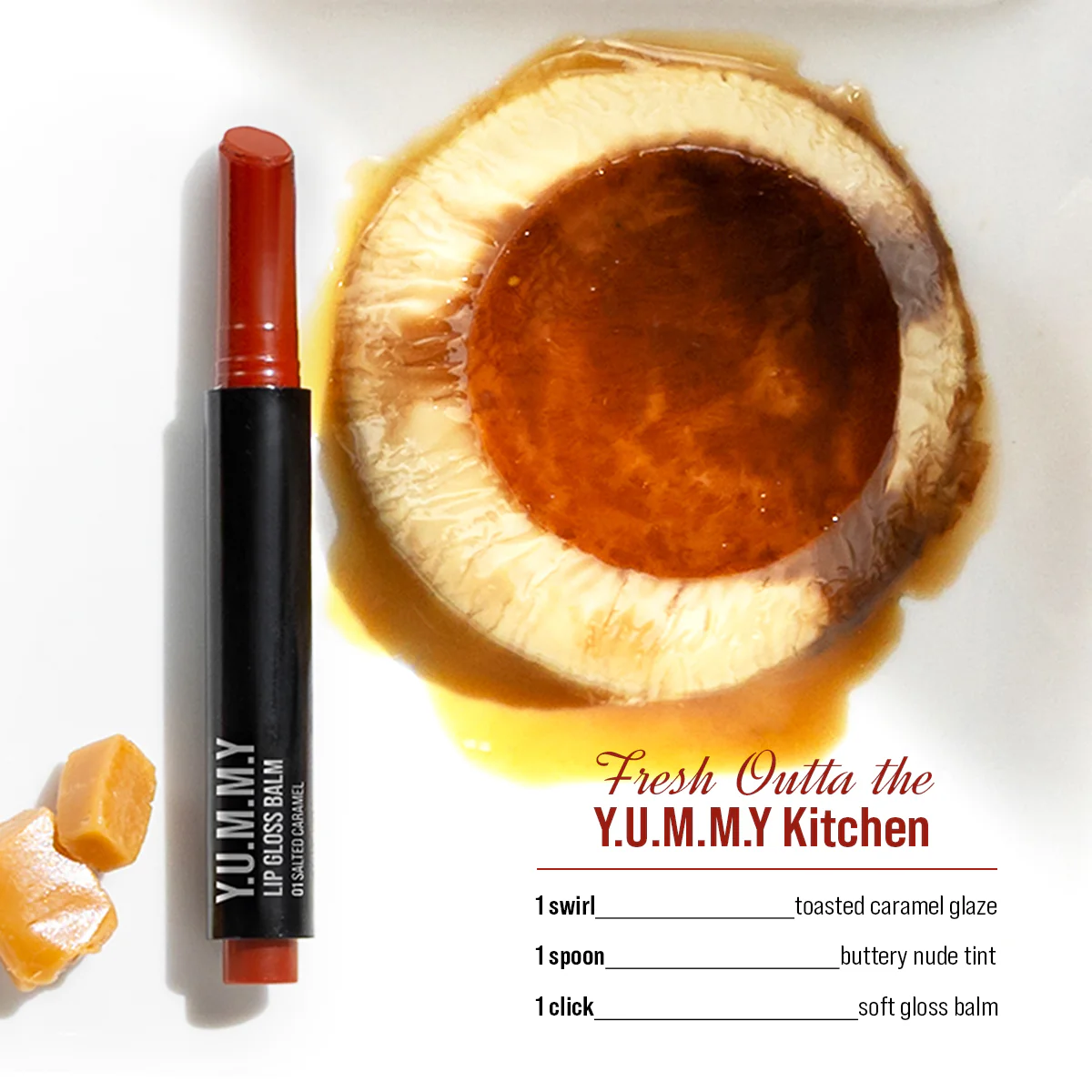 Y.U.M.M.Y Lip Gloss Balm - 01 Salted Caramel - Image 8