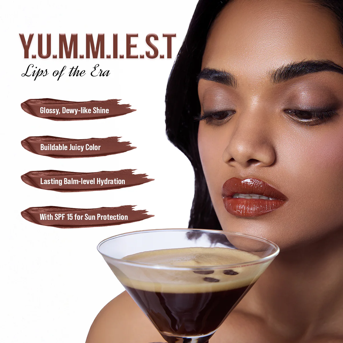 Y.U.M.M.Y Lip Gloss Balm - 05 Double Espresso - Image 3