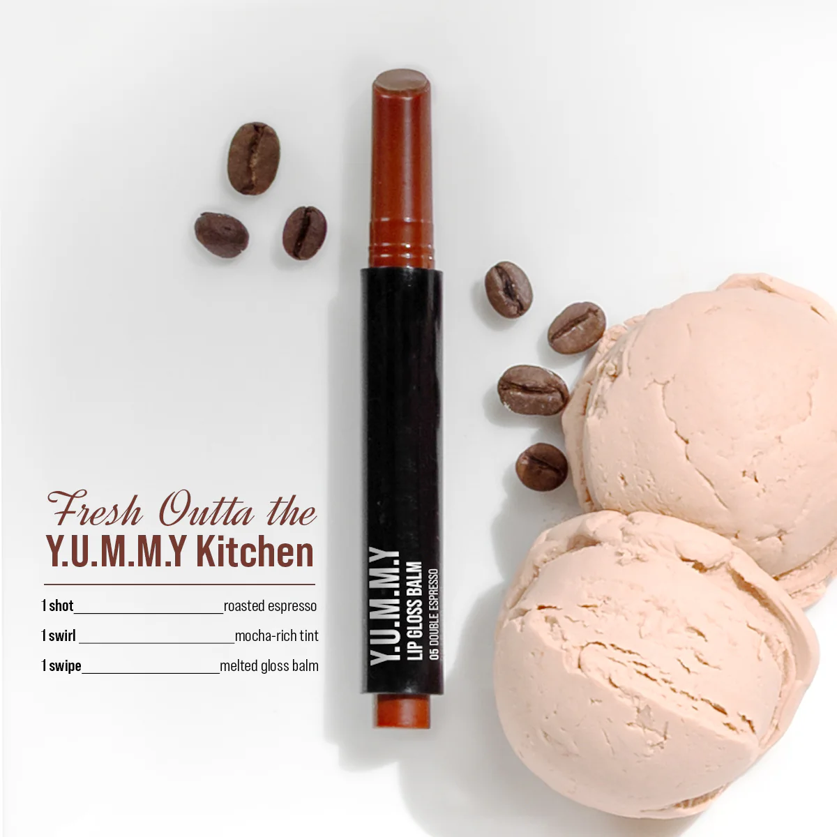 Y.U.M.M.Y Lip Gloss Balm - 05 Double Espresso - Image 8