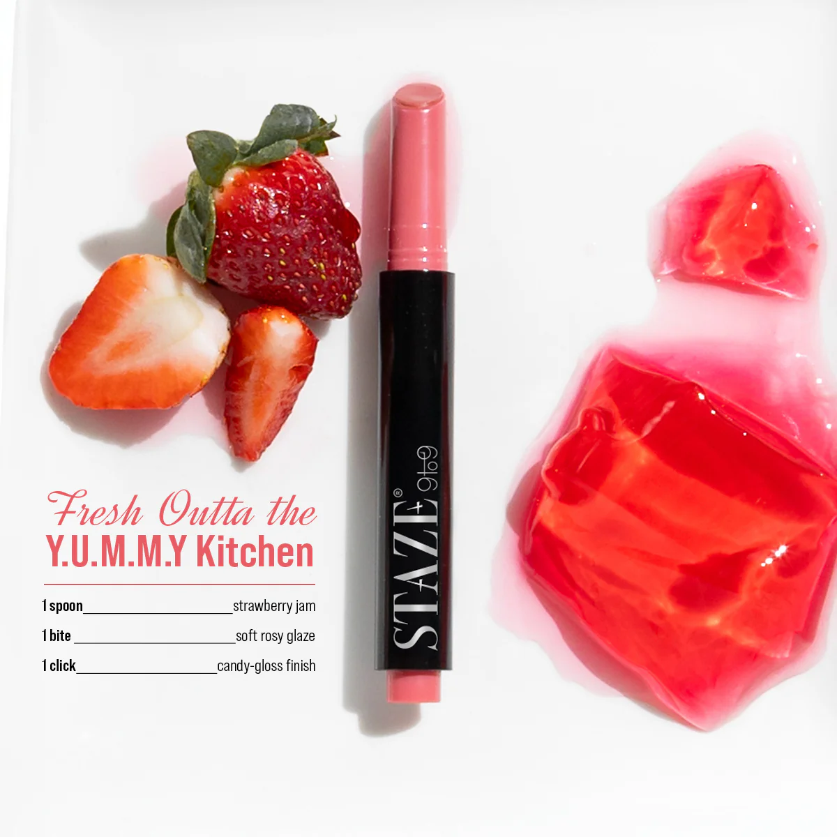 Y.U.M.M.Y Lip Gloss Balm - 04 Strawberry Jelly - Image 8